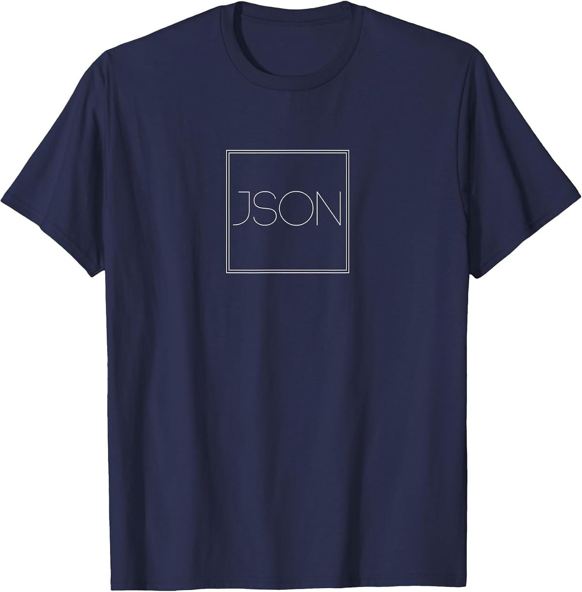 Json - Funny Minimalist Data Format Programming Lover T-Shirt - Navy Blue
