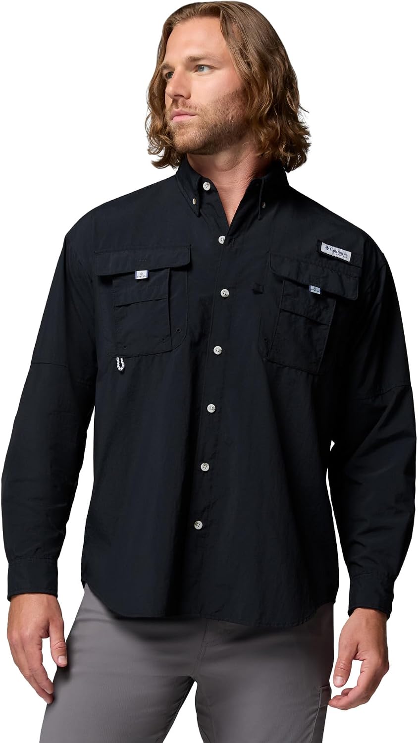 Columbia Men's PFG Bahama II Long Sleeve Shirt - Black