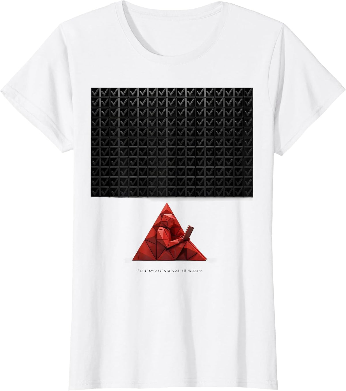 I Point My Attention At The Reader Geometric Dyslexia T-Shirt - White