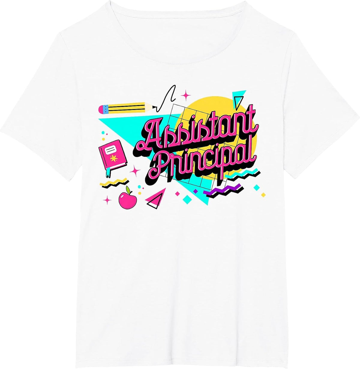 Assistant Vice Principal School Head Teacher 90s Retro T-Shirt - White