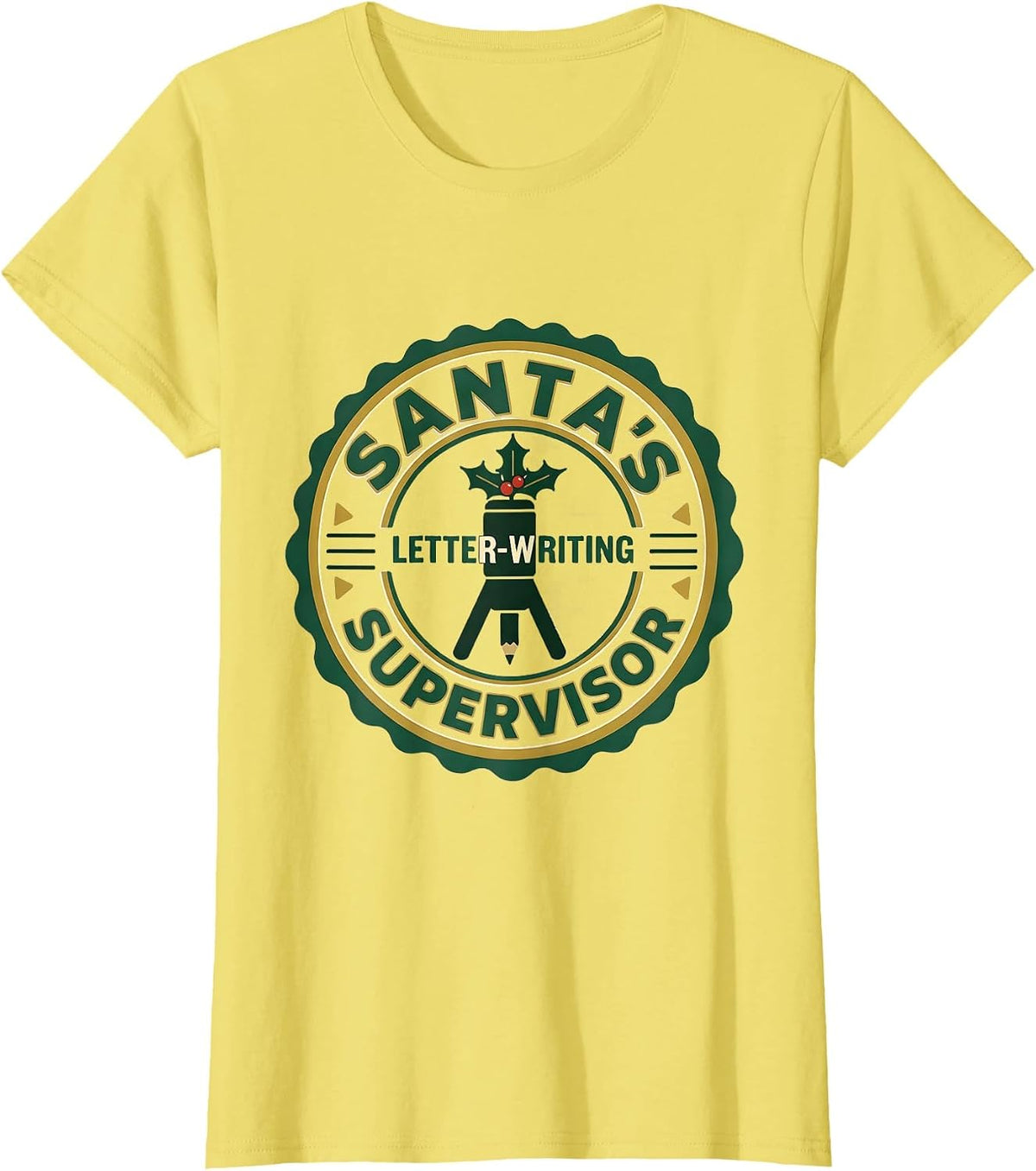Santa's Letter-Writing Supervisor Occupational Therapy T-Shirt - Lemon Yellow