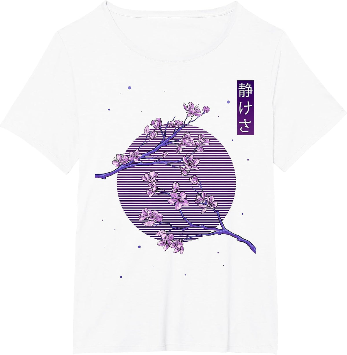 Aesthetic Vaporwave Japanese Blossom Calmness Cherry Flower T-Shirt - White