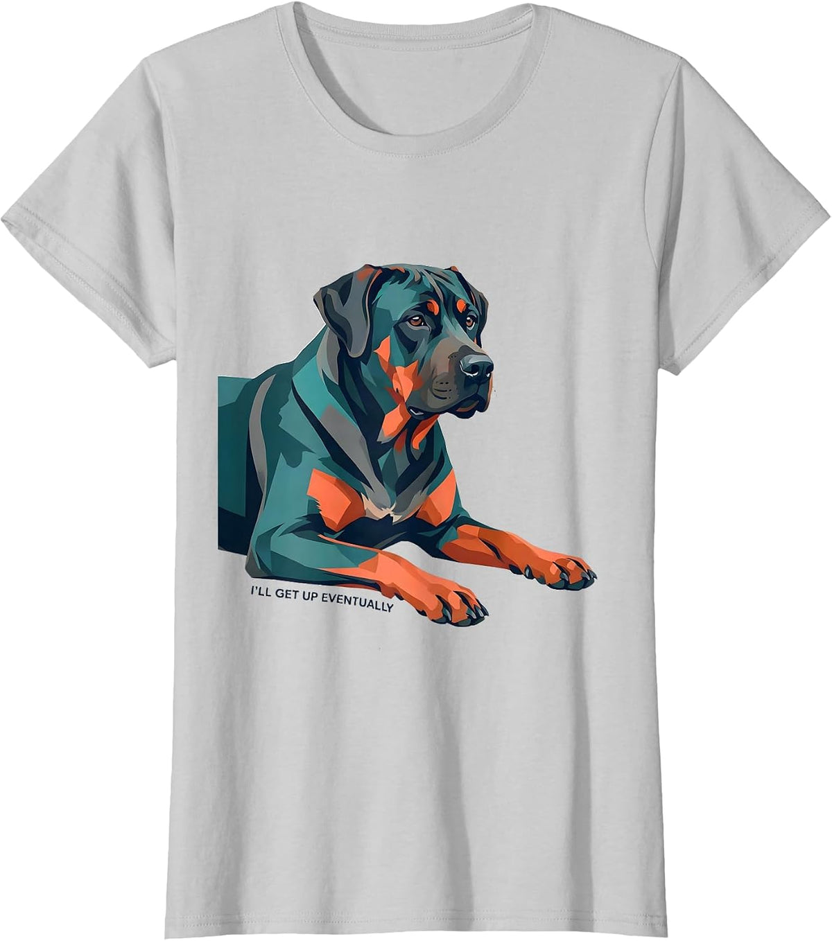 I’ll Get Up Eventually Rhodesian Ridgeback Dog Lover Humor T-Shirt - Silver Grey