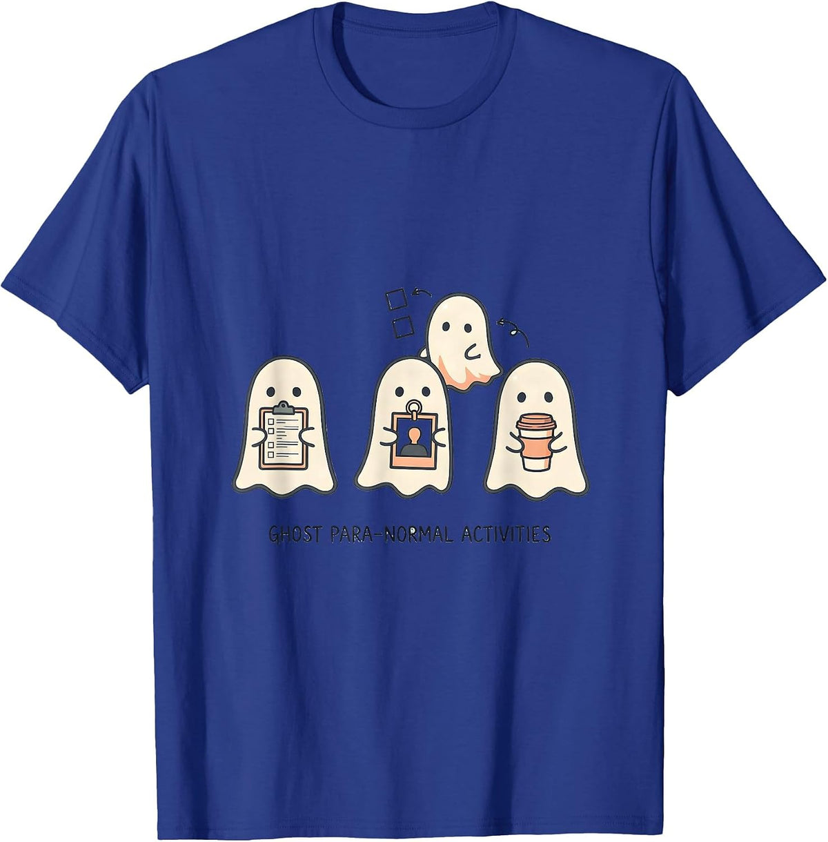 Men's Ghost Para-Normal Activities Kawaii SPED Teacher Halloween T-Shirt - Royal Blue