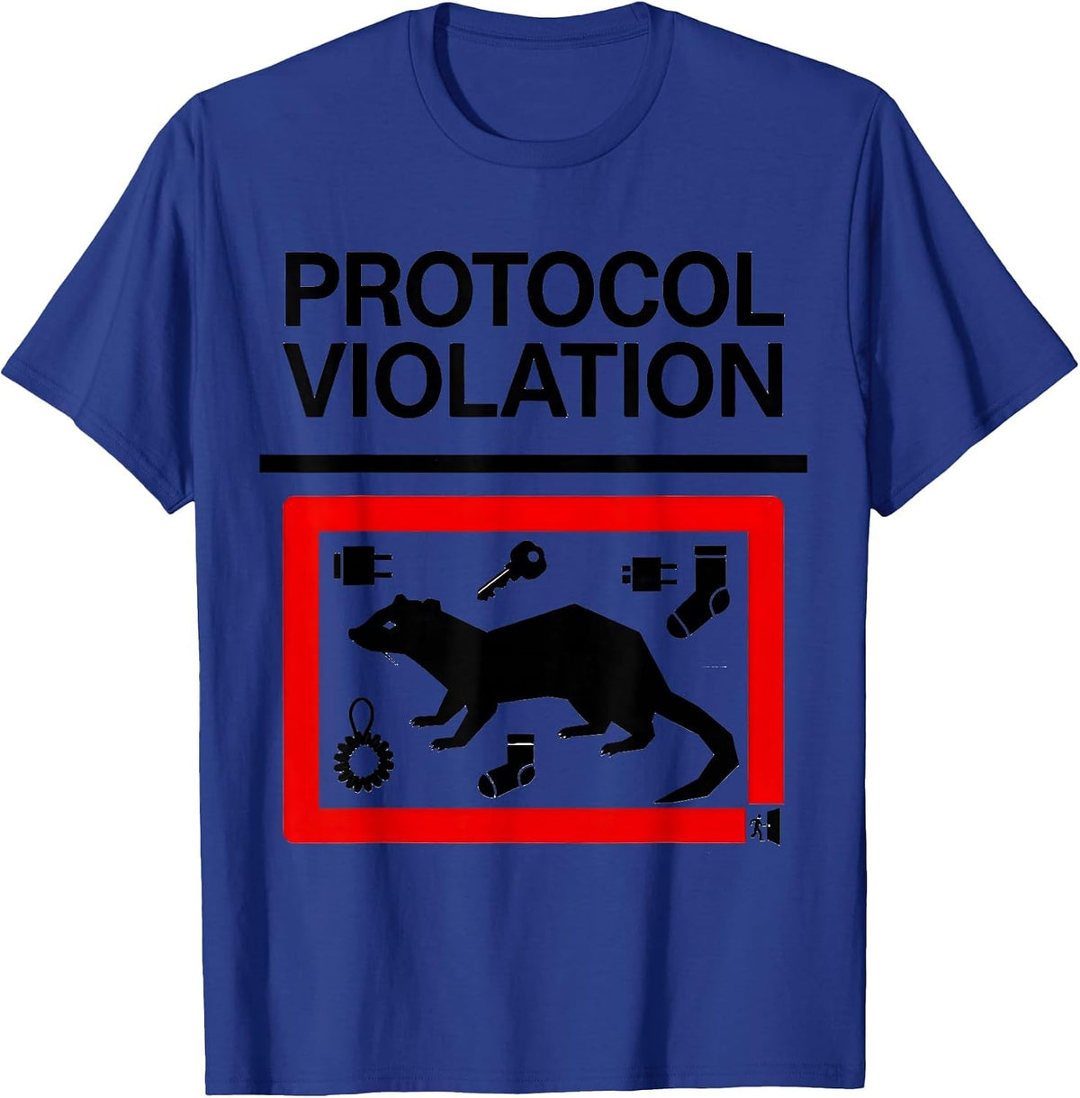 Men's Protocol Violation Ferret Owner Gift Funny Ferret Lover T-Shirt - Royal Blue