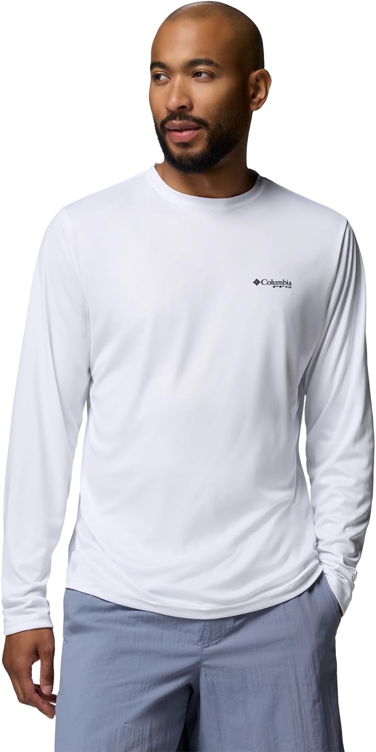 Columbia Men's Terminal Tackle PFG Sea Creature Long Sleeve - White
