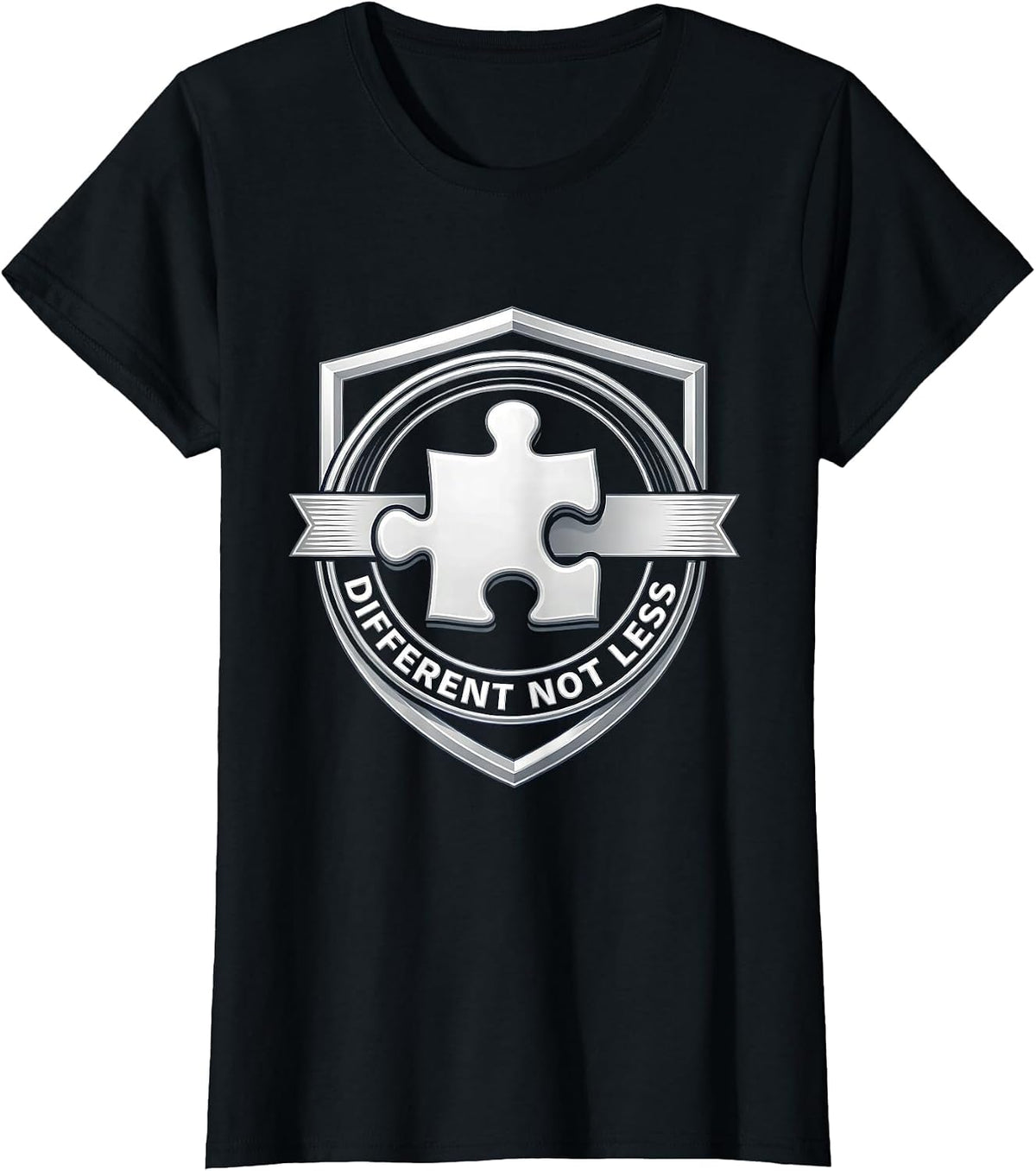 Women's Different Not Less Special Education Awareness T-Shirt - Black