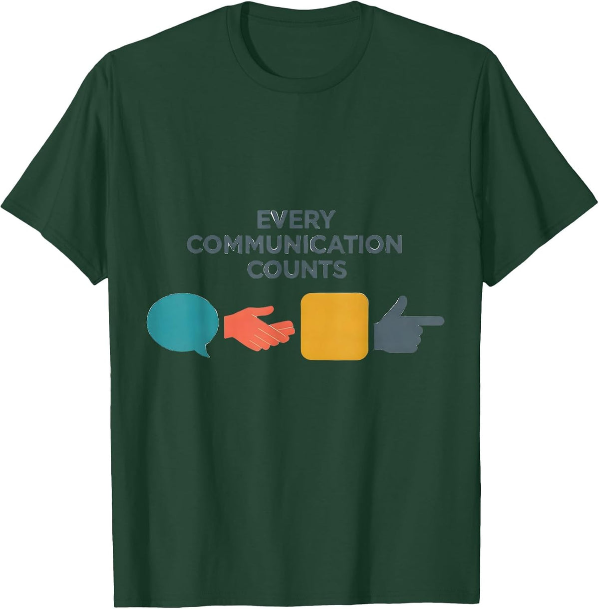Men's Every Communication Counts Special Education Teacher SPED T-Shirt - Dark Green