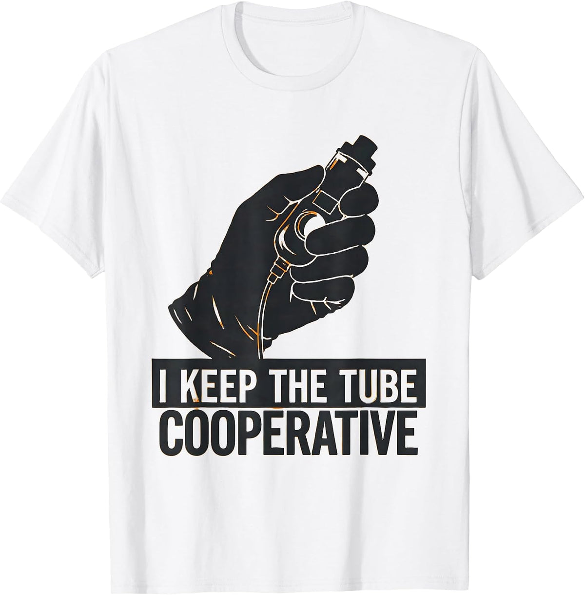Men's I Keep The Tube Cooperative Funny Respiratory Therapist RT T-Shirt - White