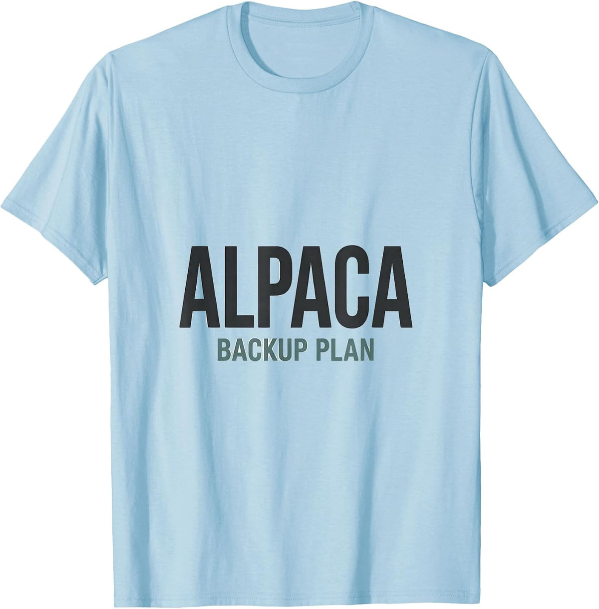 Men's Alpaca Backup Plan Funny Alpaca Lover Yoga Humor T-Shirt - Baby Blue