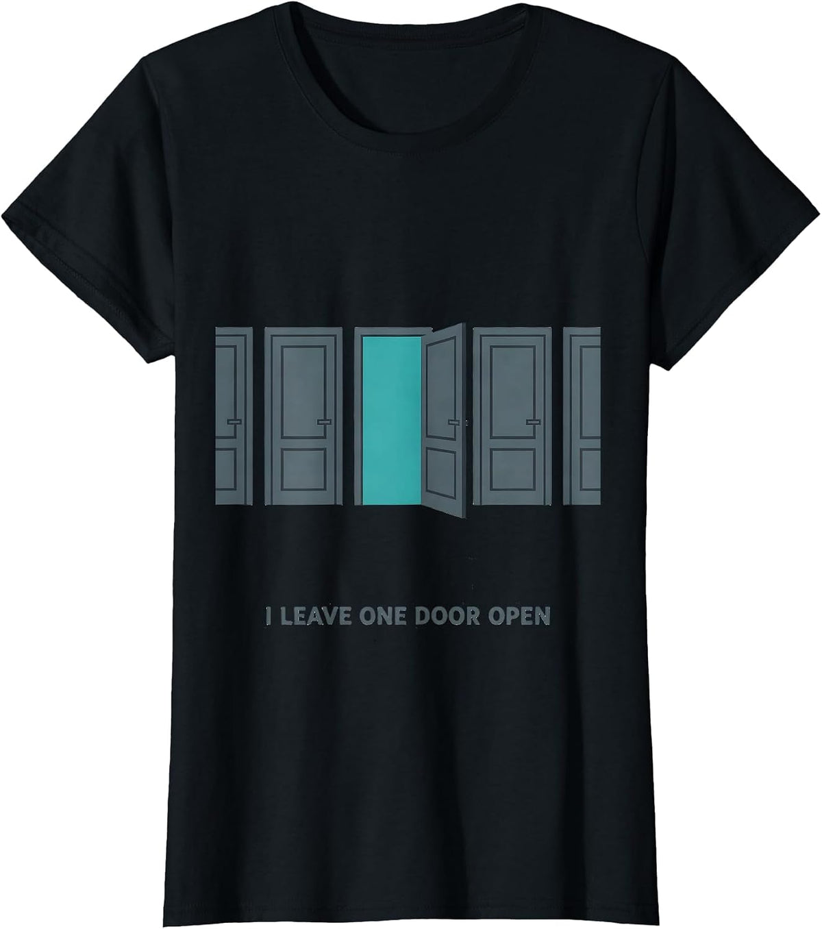 I Leave One Door Open Funny Special Education Teacher SPED T-Shirt - Black