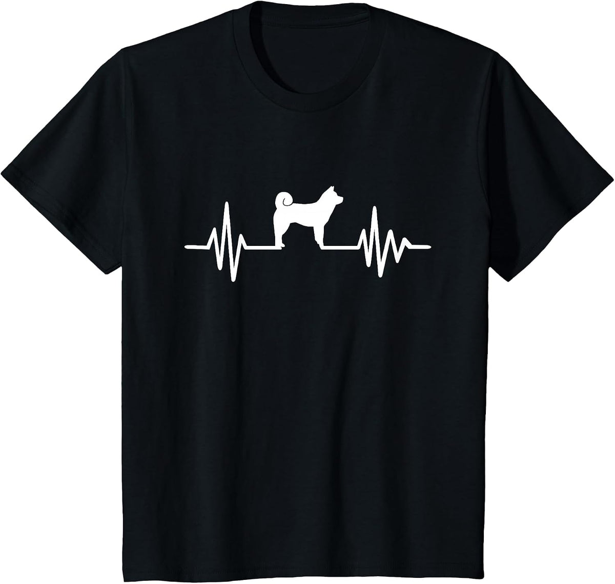 Shiba Inu Heartbeat T-Shirt T-Shirt - Black