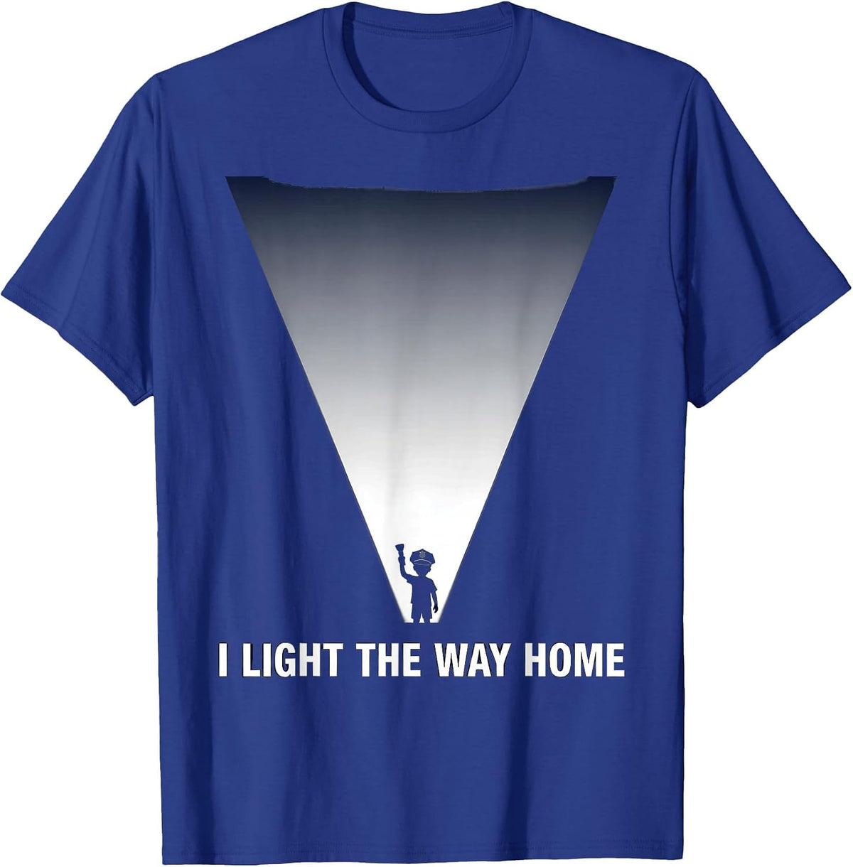 Men's I Light The Way Home Future Police Officer Kids Costume T-Shirt - Royal Blue