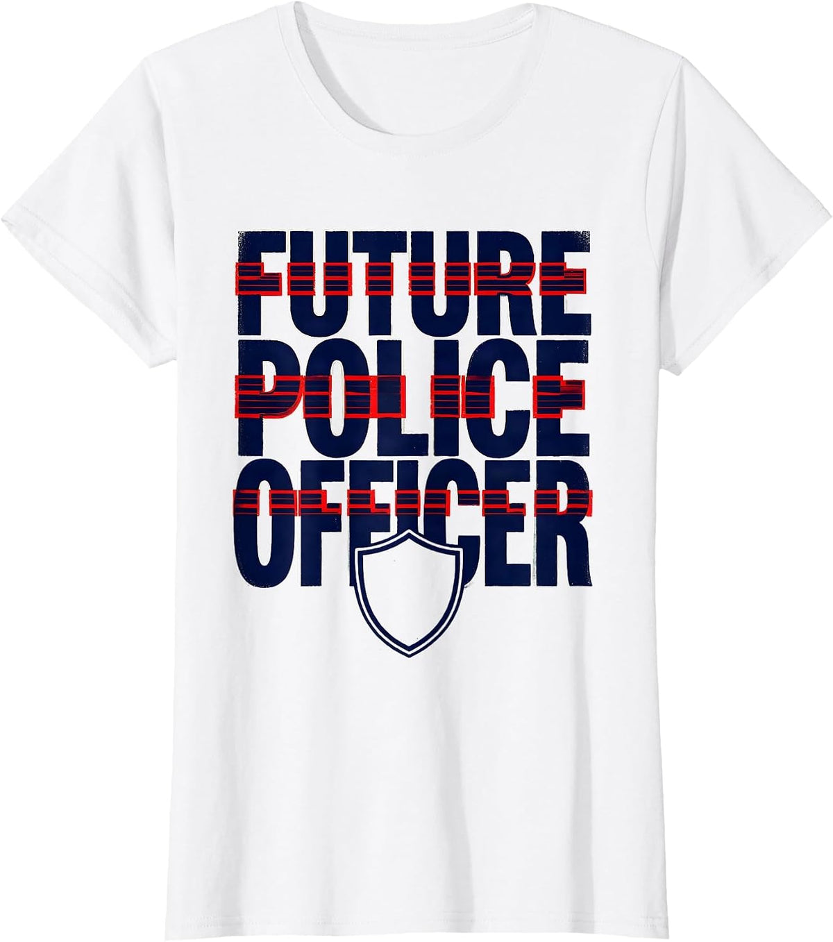 Future Police Officer Playful Kids Birthday Party Costume T-Shirt - White
