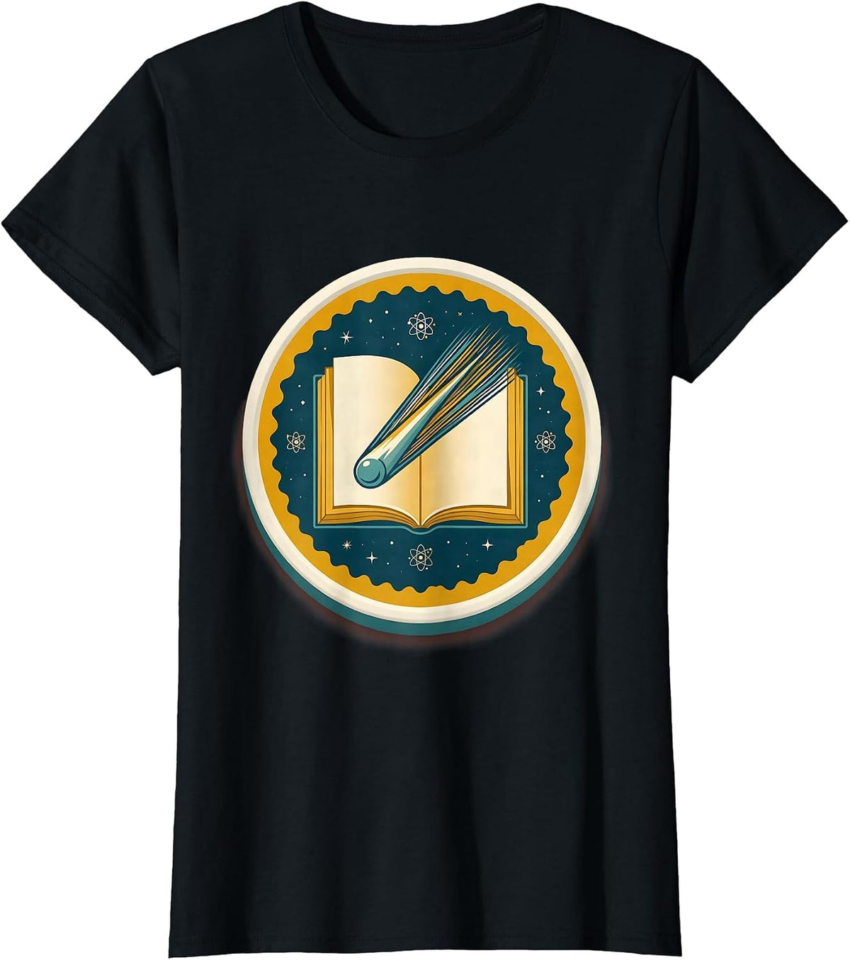 Support Your Local Library Shooting Star Storybook T-Shirt - Black