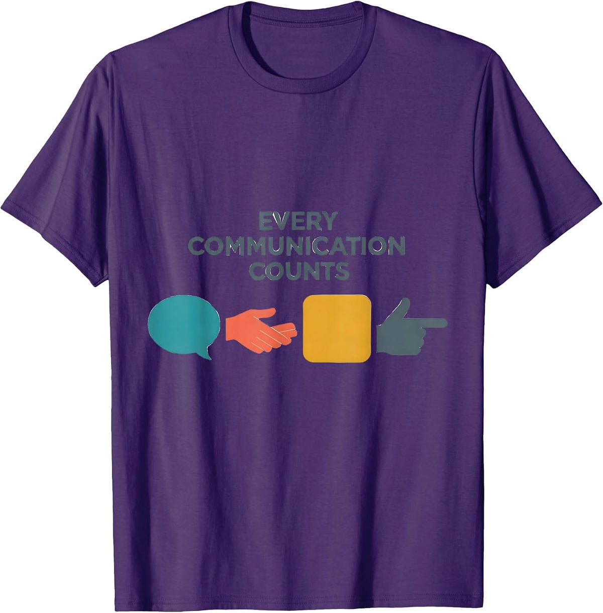Men's Every Communication Counts Special Education Teacher SPED T-Shirt - Purple
