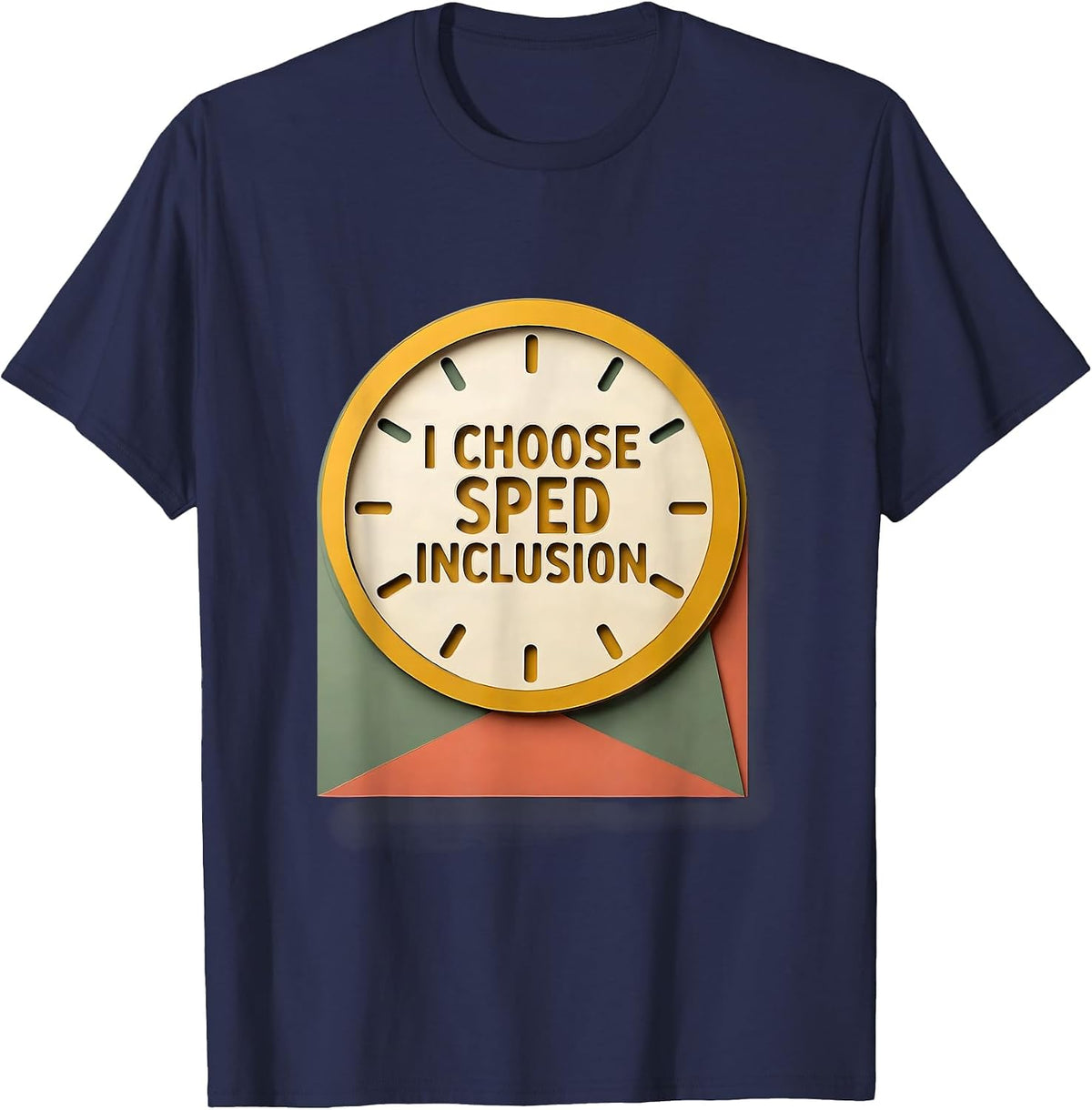 Men's I Choose SPED Inclusion Inspirational Special Education T-Shirt - Navy Blue