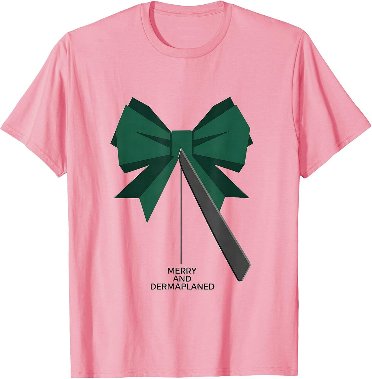 Men's Merry And Dermaplaned Editorial Conceptual Esthetician T-Shirt - Pink