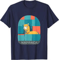 Nappaca Official Sleepshirt Cute Sleeping Alpaca Animal T-Shirt - Navy Blue