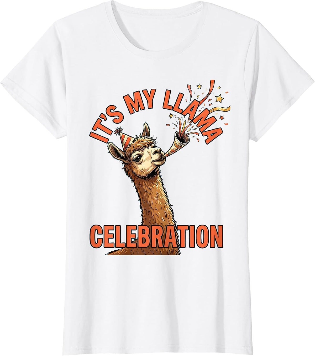 It's My Llama Celebration Funny Llama Alpaca Humor Party T-Shirt - White