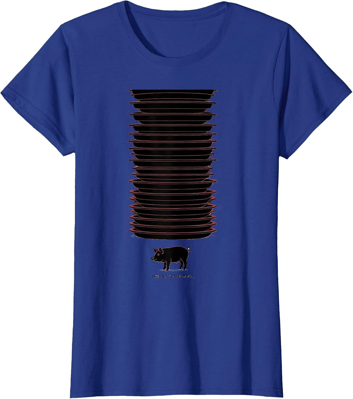 Women's I Refill On Demand Funny Guinea Pig Lover Humor T-Shirt - Royal Blue