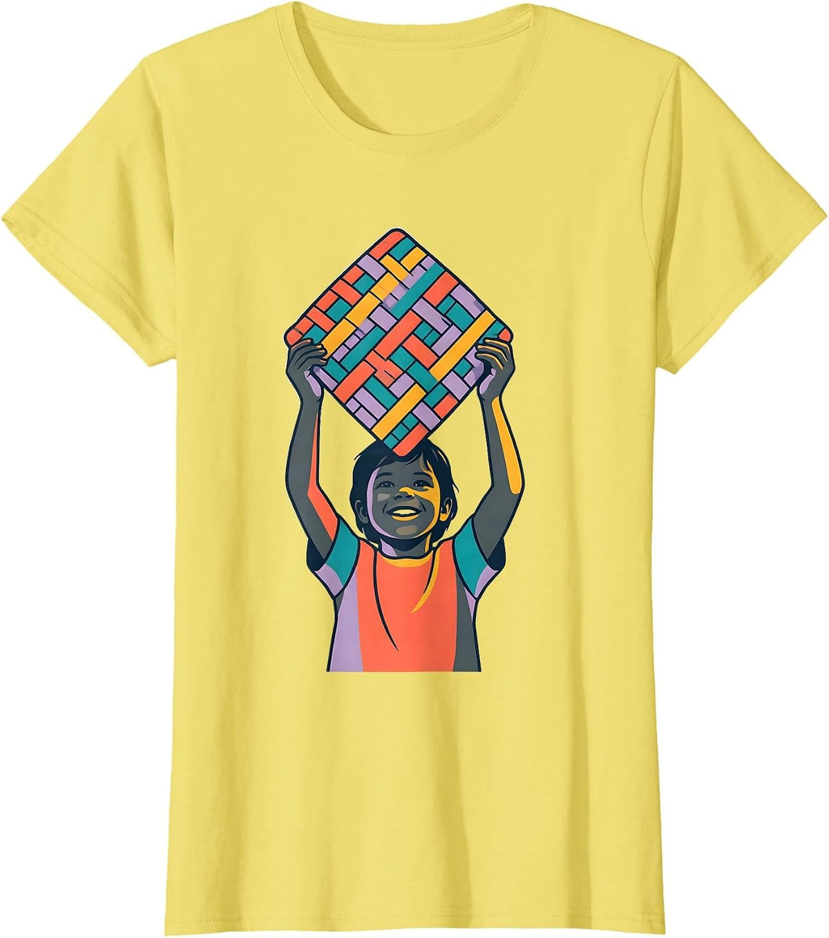 Women's Occupational Therapy Potholder Weaving Child Art T-Shirt - Lemon Yellow