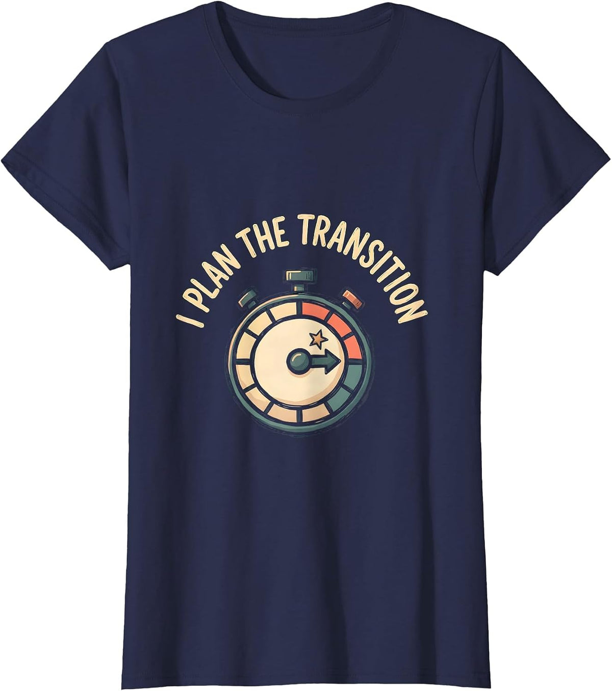Women's I Plan The Transition Special Education Teacher SPED Team T-Shirt - Navy Blue
