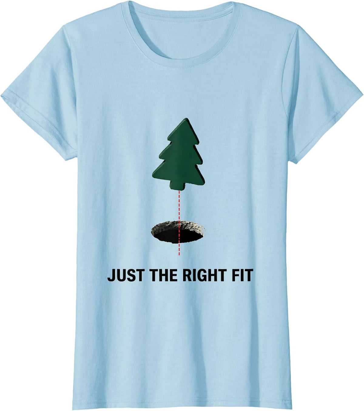 Just The Right Fit Occupational Therapy Christmas Workplace T-Shirt - Baby Blue