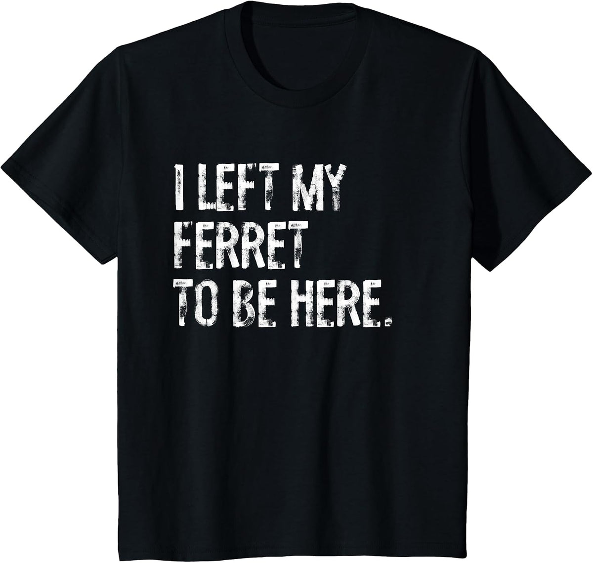 I Left My Ferret to Be Here T-Shirt - Black