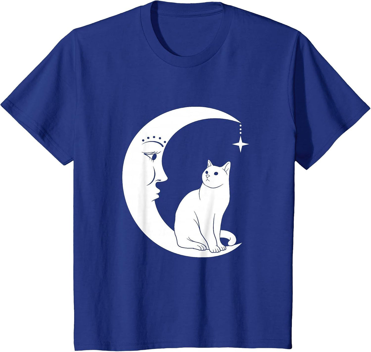 Moon Cat T-Shirt - Royal Blue