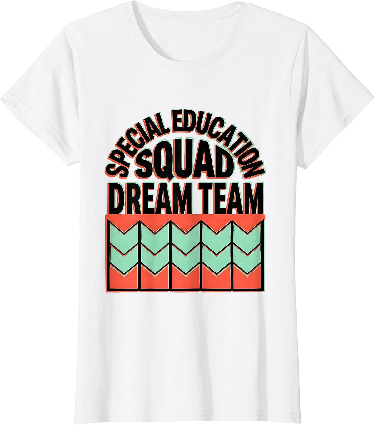 Women's Special Education Squad Dream Team Retro Teacher T-Shirt - White