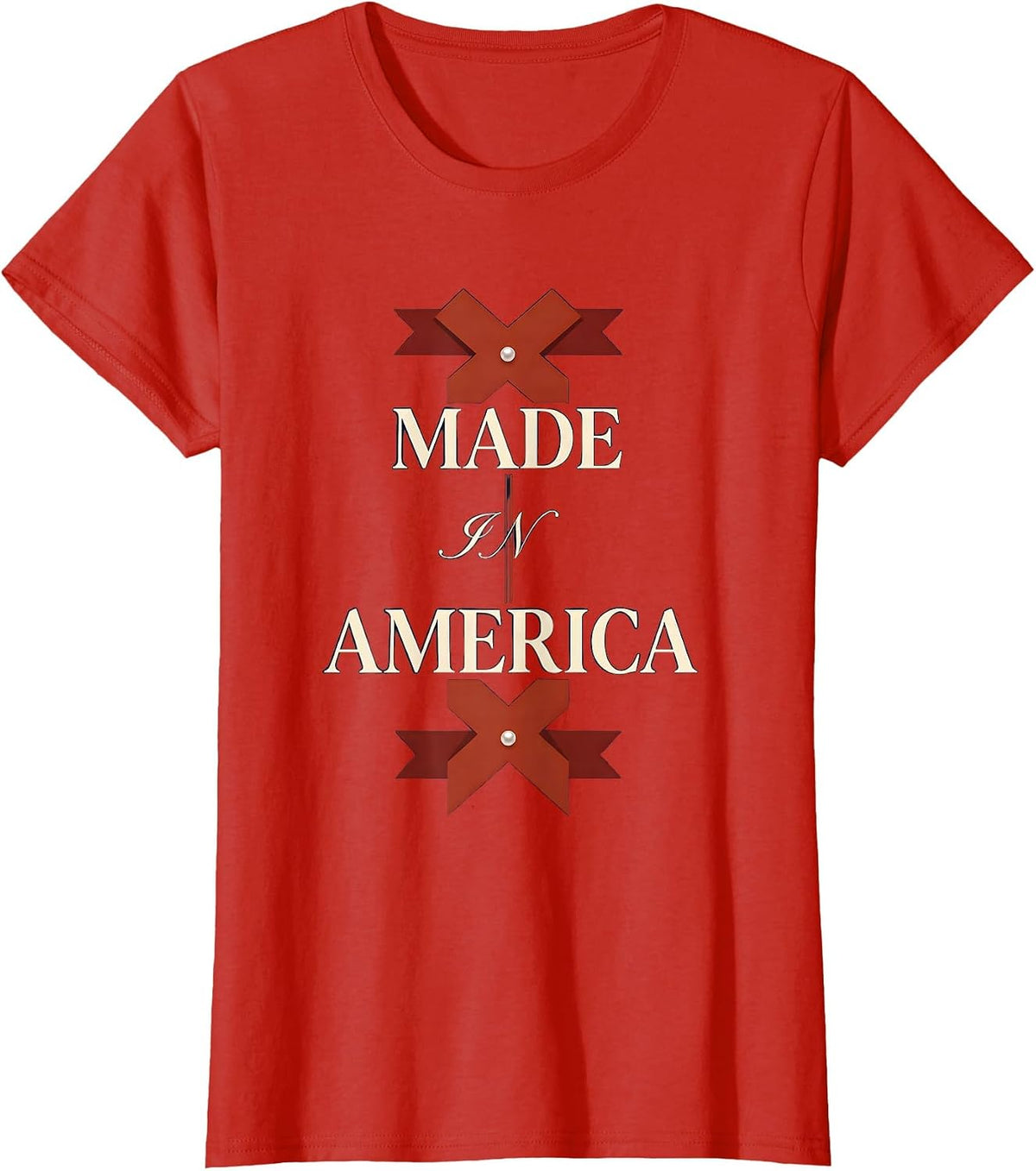 Made in America Patriotic Pride Design T-Shirt - Red