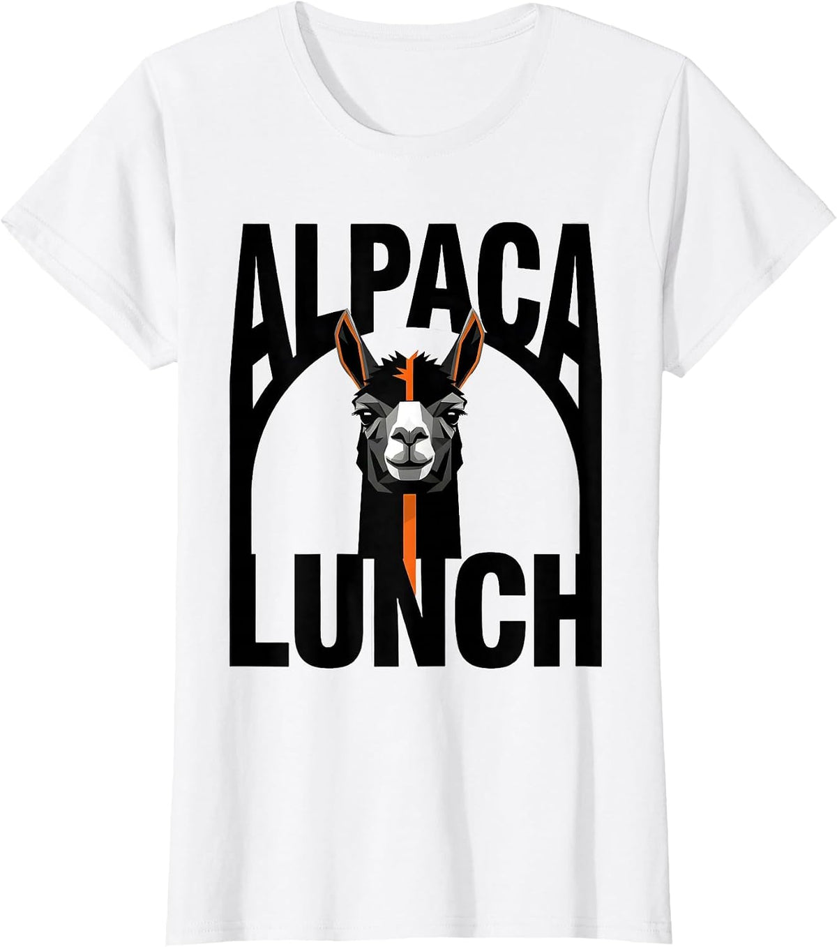 Alpaca Lunch Brutalist Graphic Funny Alpaca Lover Gift T-Shirt - White