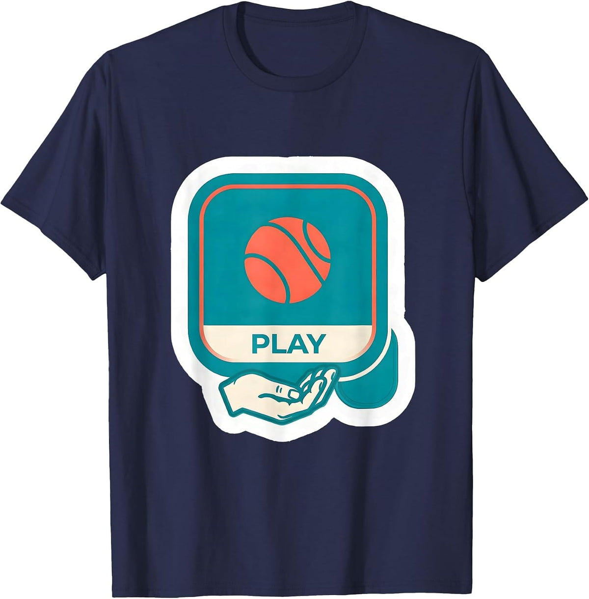 Play Whimsical AAC Speech Therapy SLP Teacher Resource T-Shirt - Navy Blue