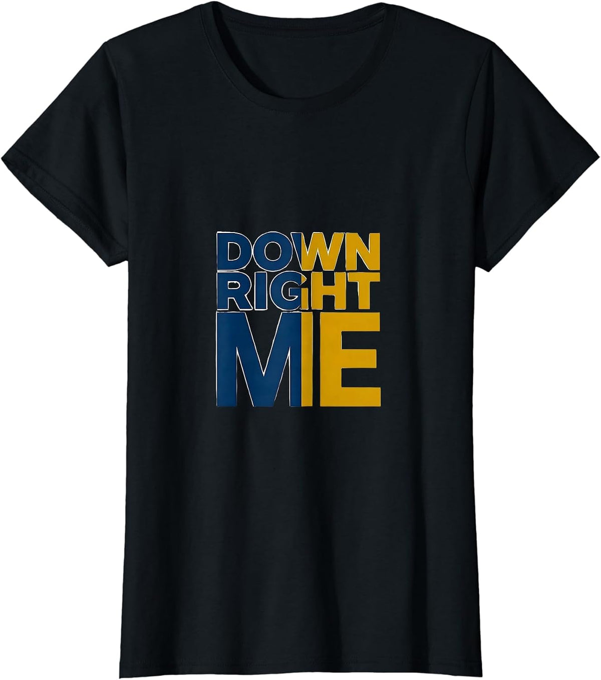 Down Right Me Minimalist Down Syndrome Awareness Family T-Shirt - Black