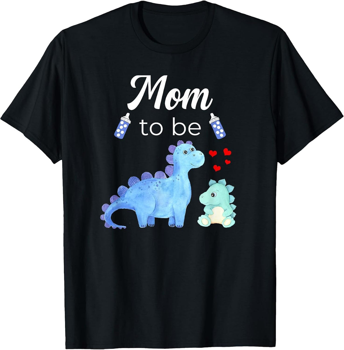 Mom to Be Dinosaur Baby Shower for Boy T-Shirt - Black