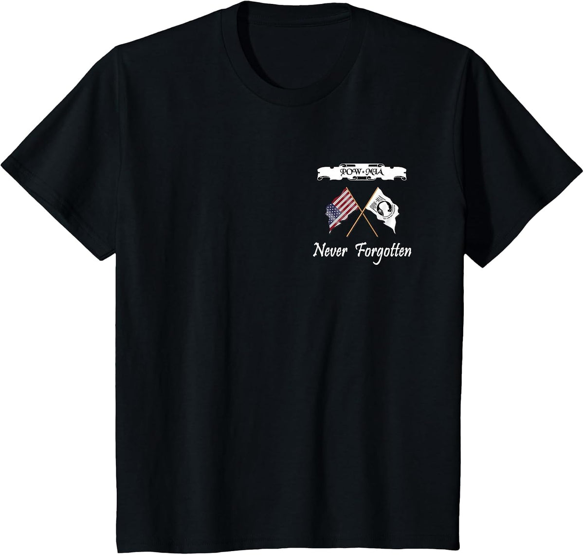Never Forgotten Pow Mia T-Shirt - Black