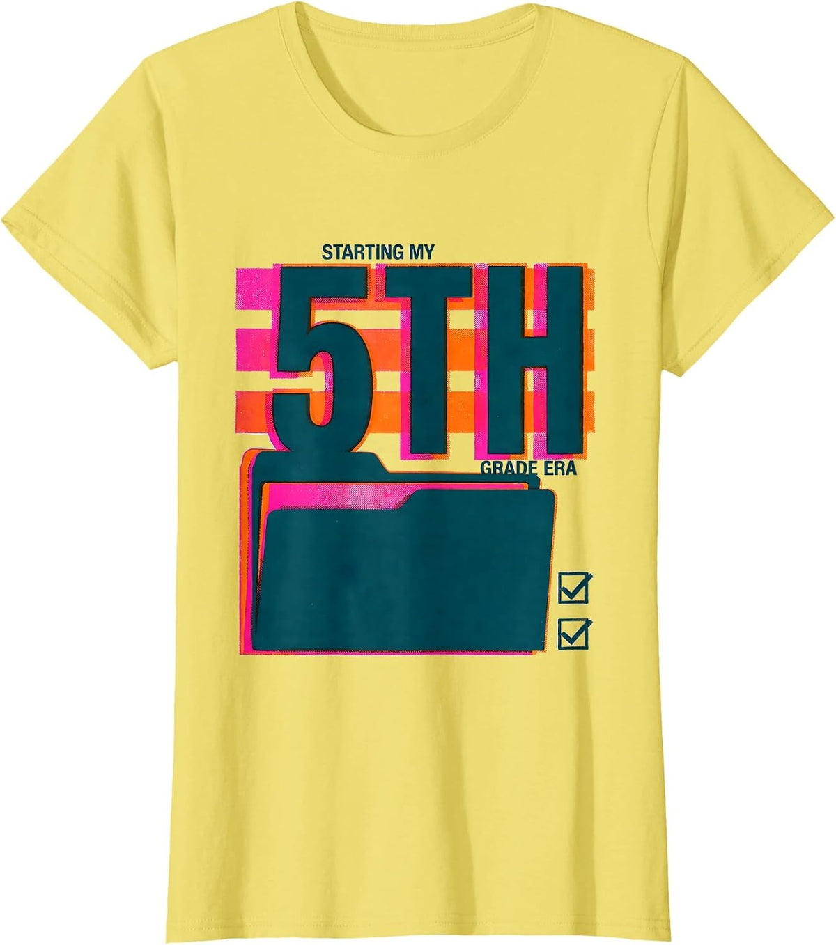 Starting My Fifth Grade Era Girl Tie Dye Back to School T-Shirt - Lemon Yellow