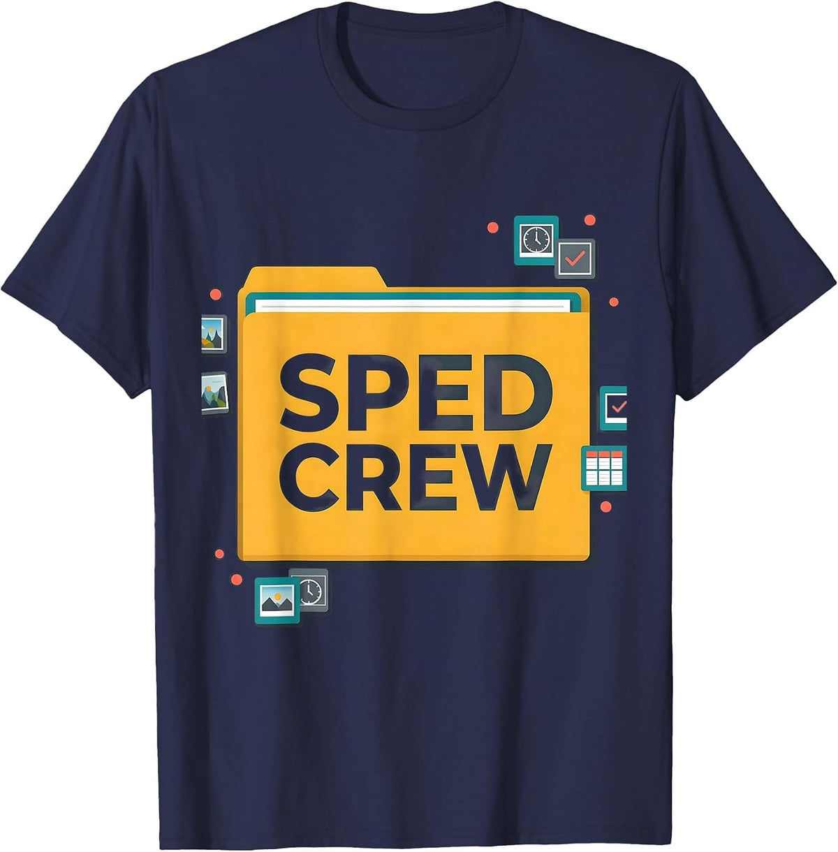 Men's SPED Crew Funny Special Education Teacher Humor T-Shirt - Navy Blue