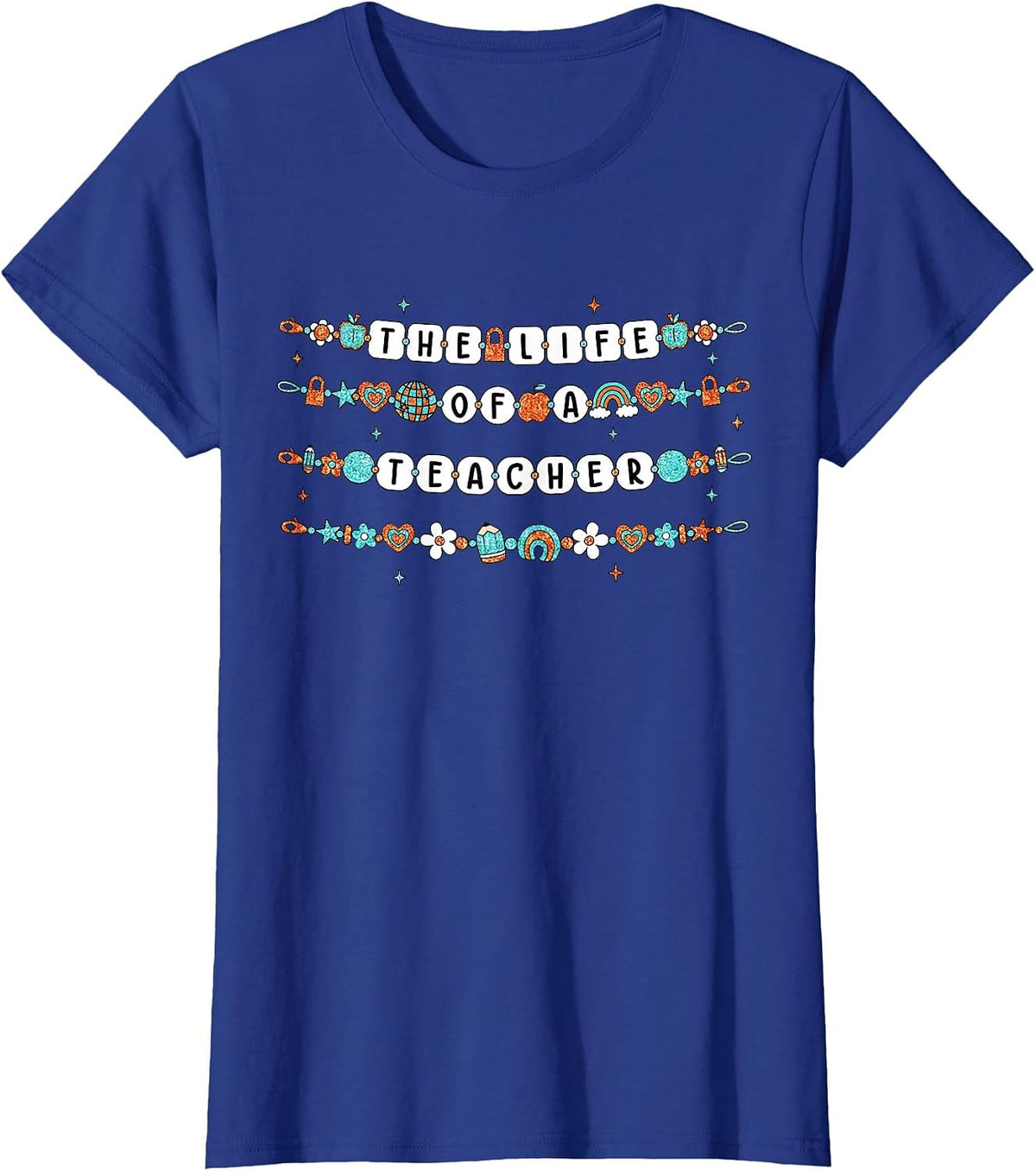 The Life of A Teacher Friendship Bracelets Elementary School T-Shirt - Royal Blue