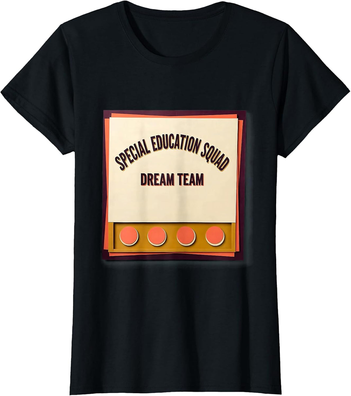 Women's Special Education Squad Dream Team Retro Teacher T-Shirt - Black