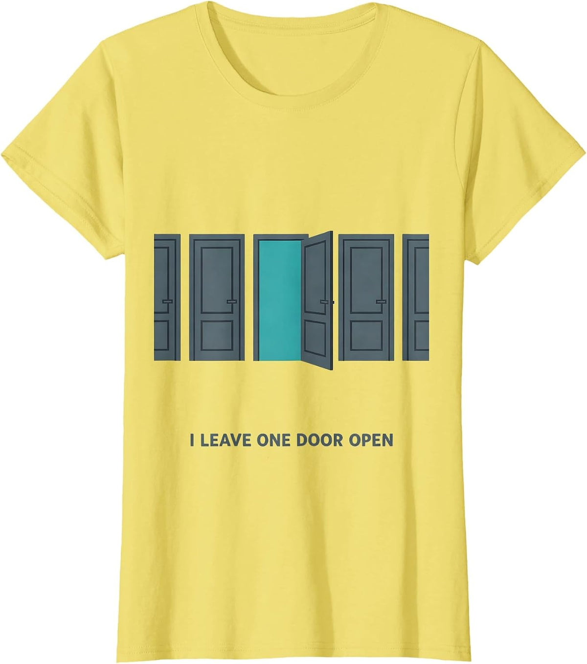 I Leave One Door Open Funny Special Education Teacher SPED T-Shirt - Lemon Yellow
