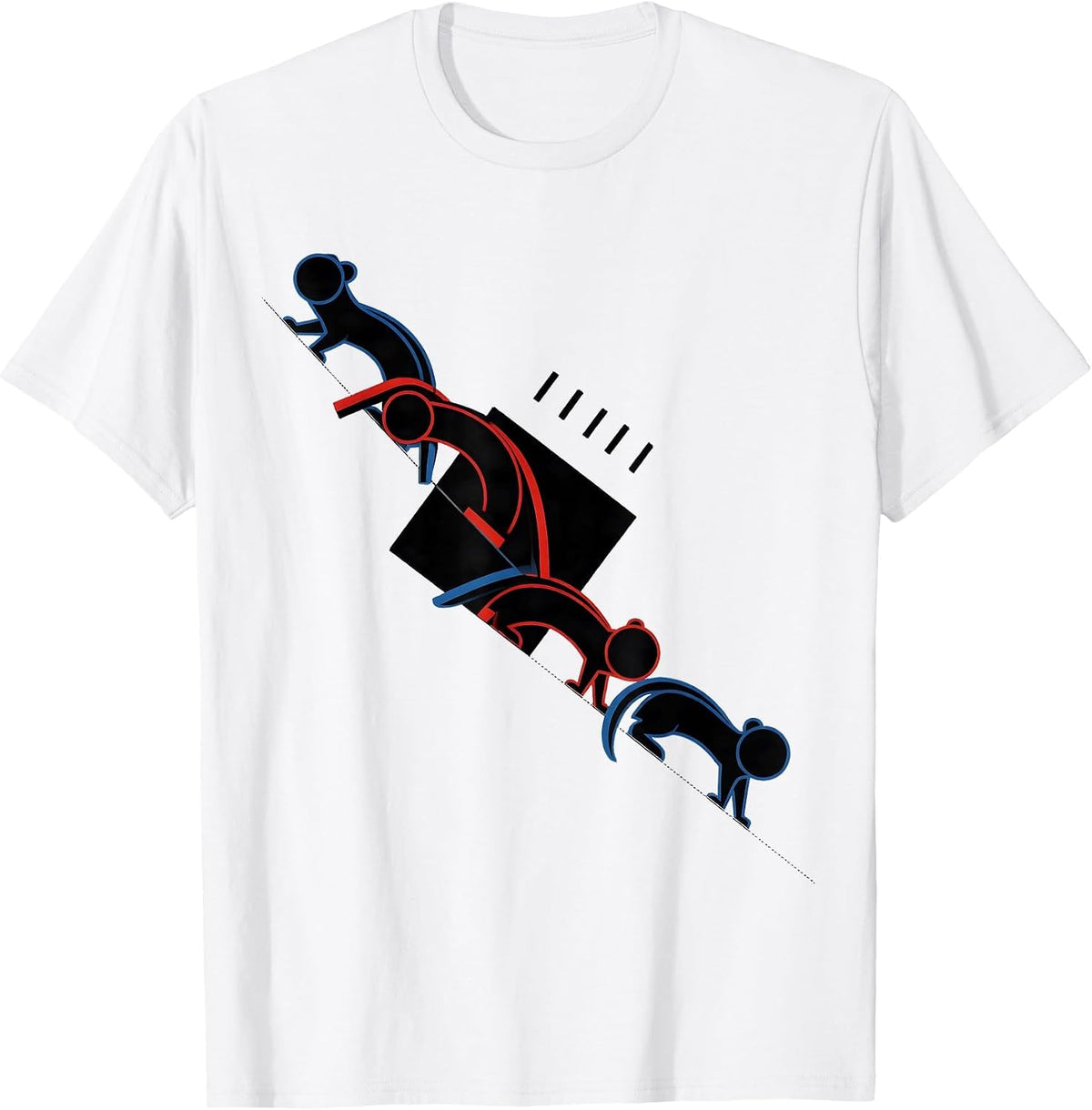 Men's Ferret Hop Bauhaus Modernist Ferret Lover Gift T-Shirt - White