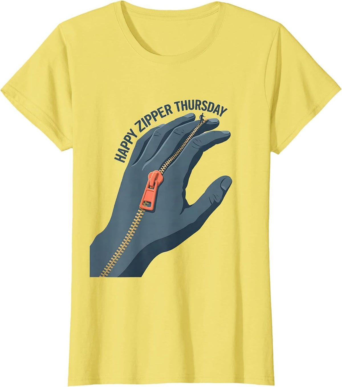 Happy Zipper Thursday Occupational Therapy OT Assistant Back T-Shirt - Lemon Yellow
