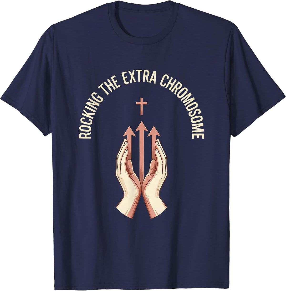 Rocking the Extra Chromosome Down Syndrome Awareness T-Shirt - Navy Blue