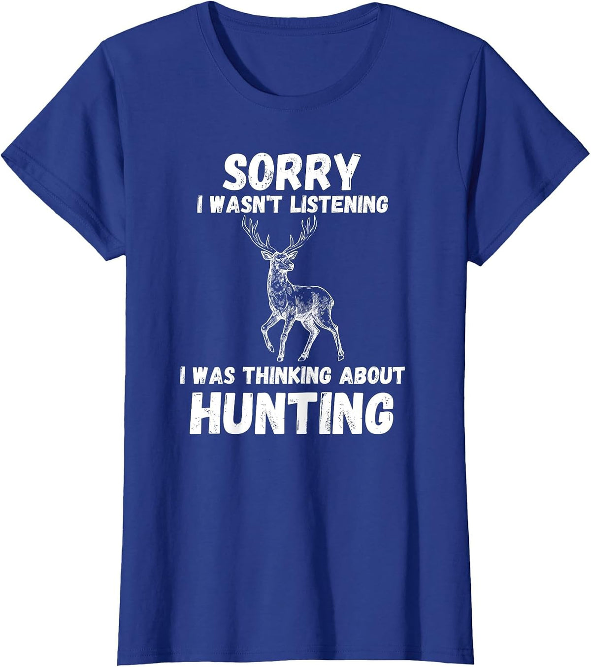 Funny Deer Hunting Hunter Rifle Bow Deer Hunters Game Buck T-Shirt - Royal Blue