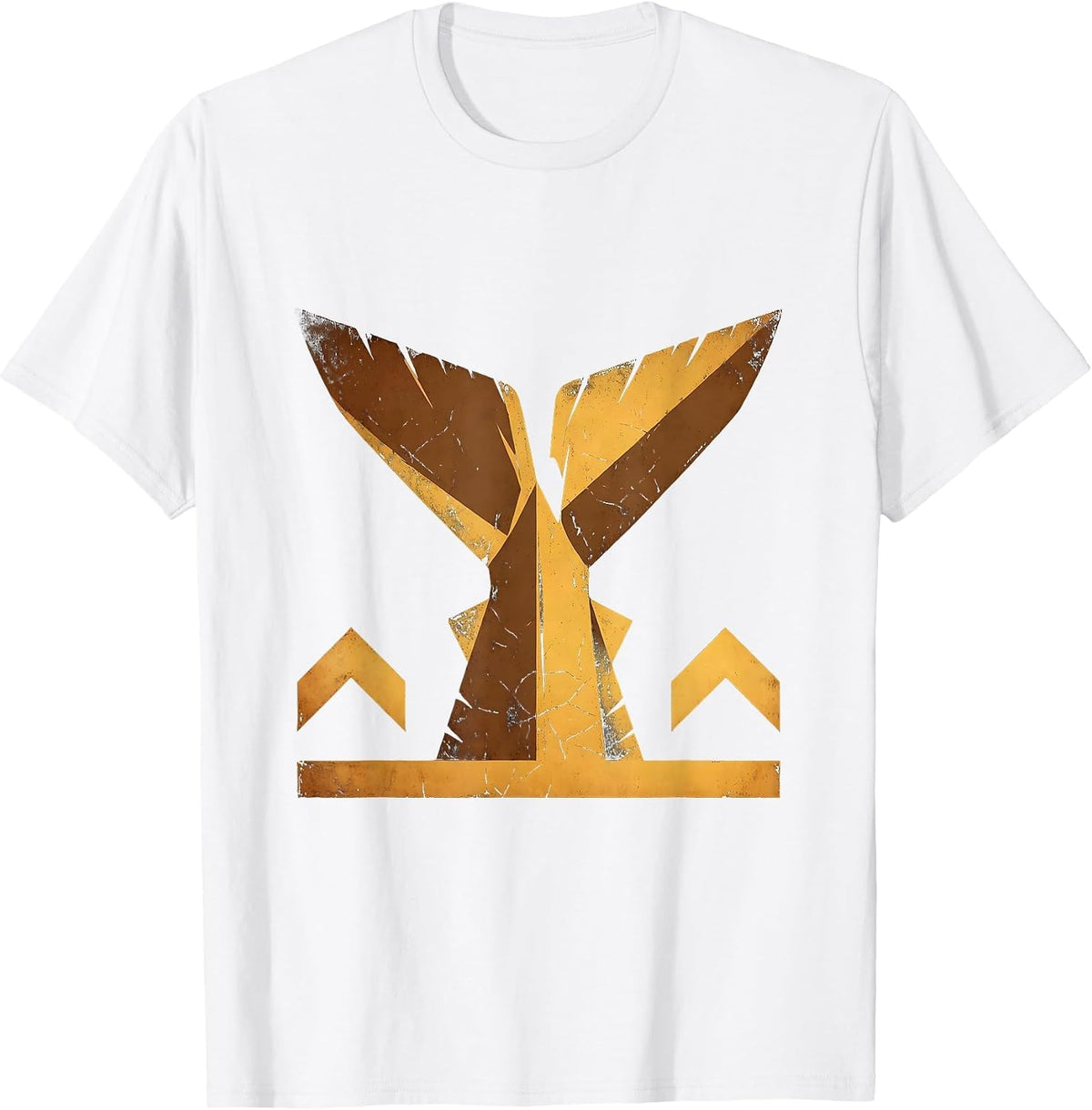 Men's Alaska Halibut Tail Ocean Surface Graphic T-Shirt - White