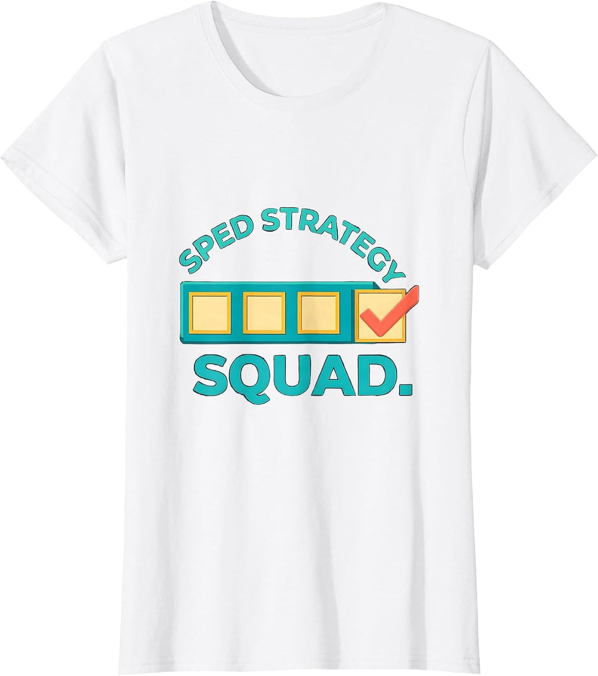SPED Strategy Squad Funny Special Education Teacher Squad T-Shirt - White