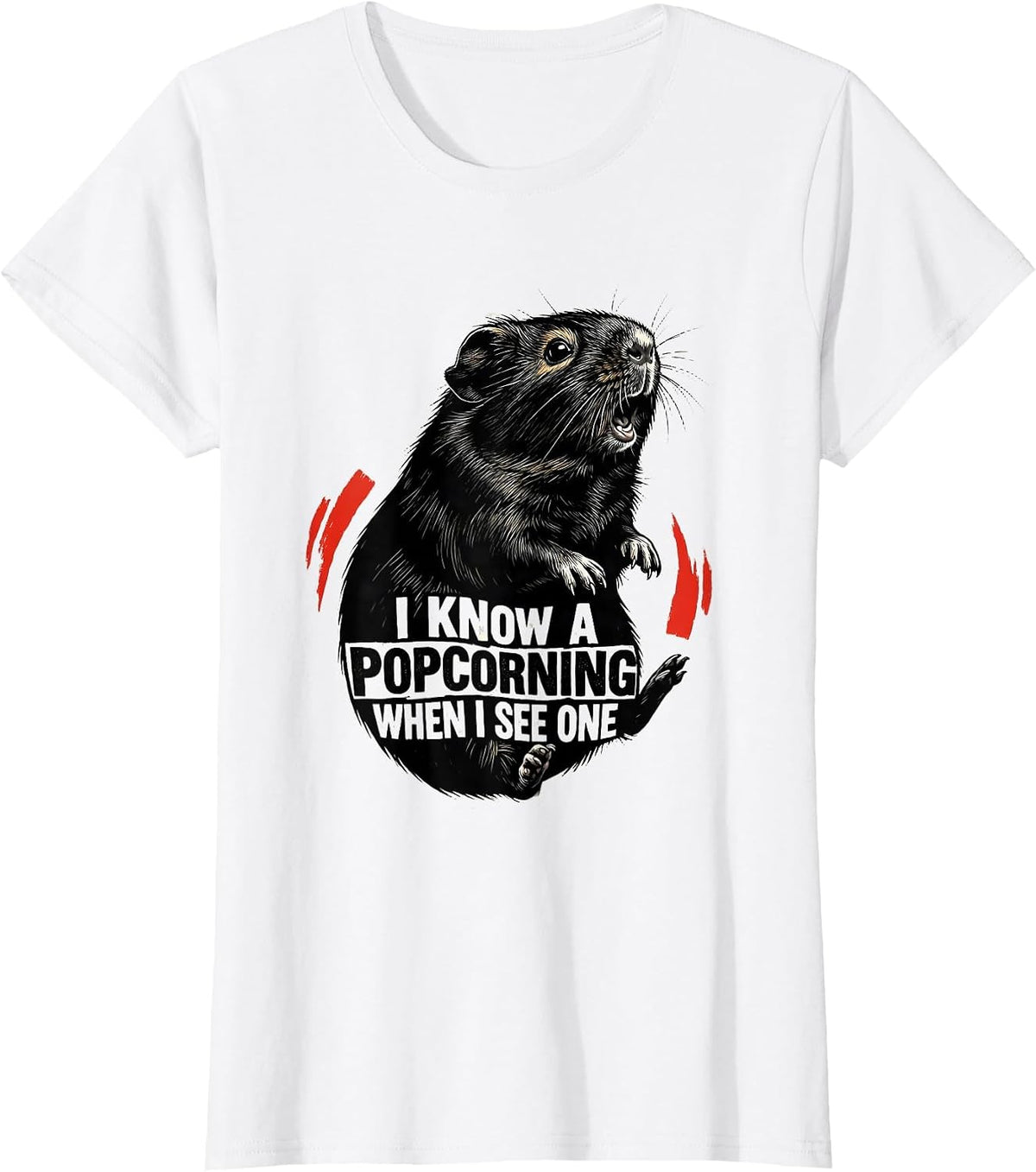I Know A Popcorning When I See One Cute Guinea Pig Pet Lover T-Shirt - White