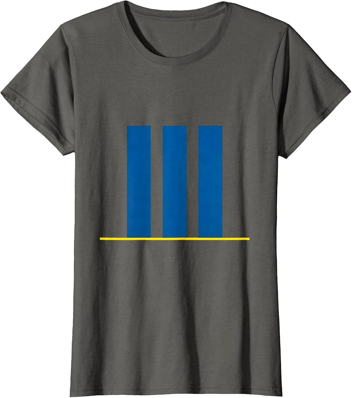Women's Equal Bars Minimalist Down Syndrome Awareness Support T-Shirt - Asphalt Grey